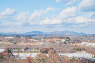 Fototapeta na wymiar 福島　座頭ころばし展望台から望む風景