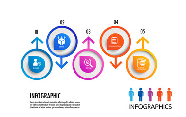 infographic template 5 bar graph for business direction, marketing strategy, diagram, data, glowth, arrow timeline, for presentation report and progress