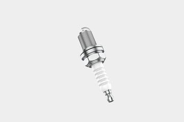 Box With Spark Plug Mockup Isolated On White Background. 3d illustration