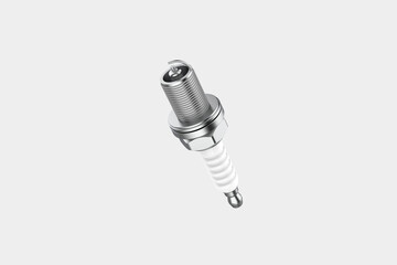 Box With Spark Plug Mockup Isolated On White Background. 3d illustration