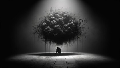 Solitude in Shadows: A Mind Overwhelmed