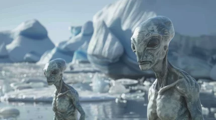 Foto op Aluminium Aliens visiting Earth during the Ice Age, unexpected © kitinut