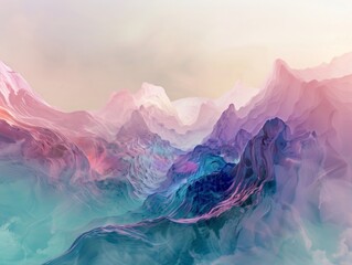 A digital realm where dreams and reality merge, dreamy and abstract
