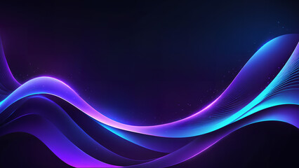 Dark abstract background with glowing wave