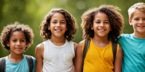 Group of happy children