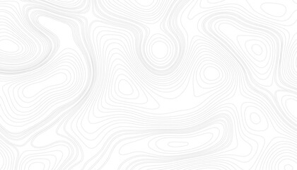 Background of the topographic map. Topographic map lines, contour background. Map on land vector terrain Illustration. Black and white abstract background vector