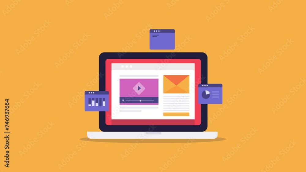 Poster digital content promotion and e-business performance marketing report analytics data on dashboard sc