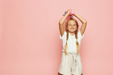 Sweet and Stylish: A Collection of Lovely Little Girls in Fashionable Pink Attire, Celebrating Easter with Joy and Emotion
