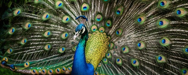 Obraz premium A beautiful peacock