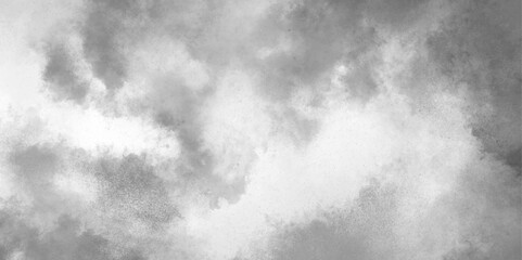 Abstract white watercolor gray realistic fog or mist design element texture background. Grunge clouds or smog texture with stains, White cloudy sky or cloudscape smoke Silver watercolor and ink paper.