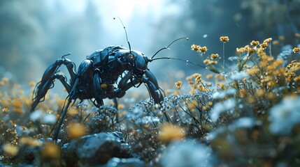 bio-inspired robot insect - obrazy, fototapety, plakaty
