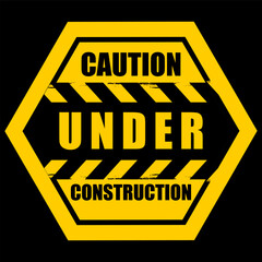 under construction design. sticker and label vector