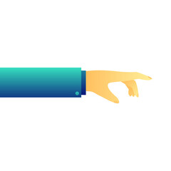 Pointing human hand vector illustration.