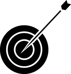 B&W target arrow with Dartboard.