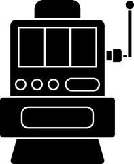 B&W slot machine for prize icon.