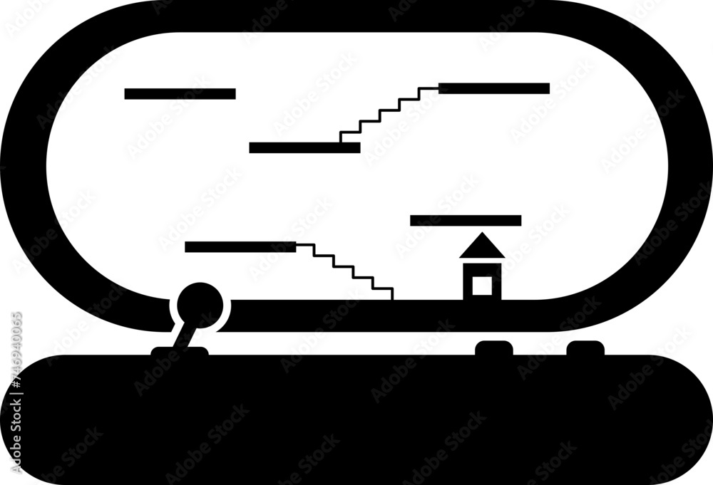 Wall mural Illustration of b&w game. 