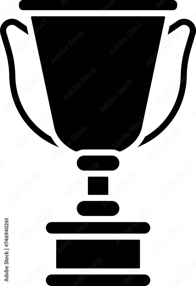 Poster Flat style icon of a trophy cup.