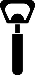 Bottle opener glyph icon or symbol.
