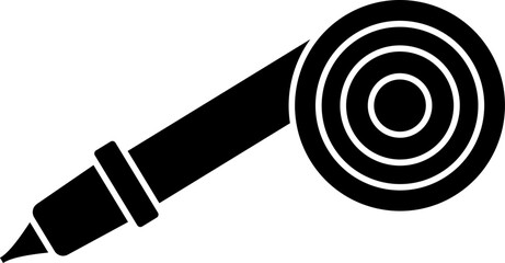 Party blower icon in b&w color.