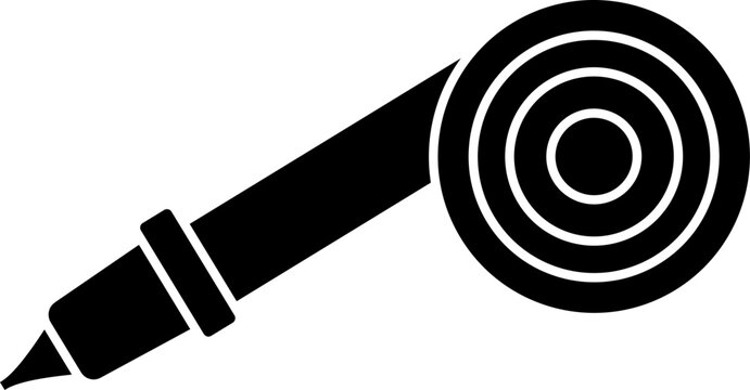 Party blower icon in b&w color.