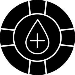 Flat style life saver icon in b&w color.