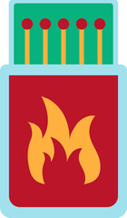 Flat style matchbox icon.