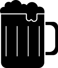 Isolated beer mug icon or symbol.