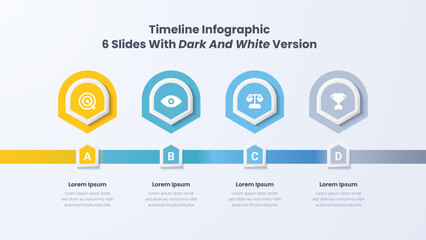 Infographic template with 5 steps