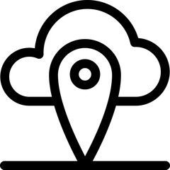 Cloud navigation icon or symbol.