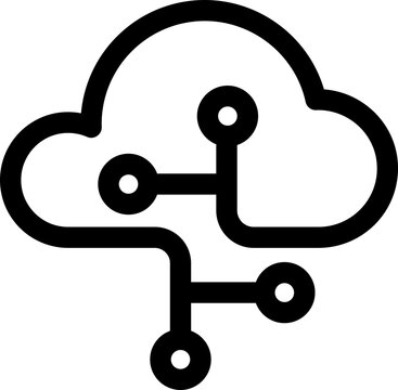 recommend clip art: Cloud computing icon in line art.