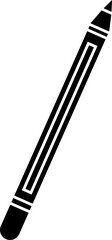 Isolated pencil icon in b&w color.  