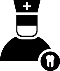 Dentist icon or symbol in flat style.