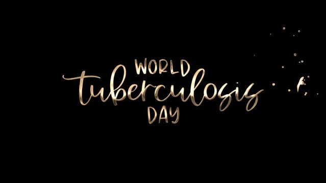 Animated world lettering day lettering on a transparent background, perfect for elegant designs, luxury branding, and eyecatching promotional materials for businesses.