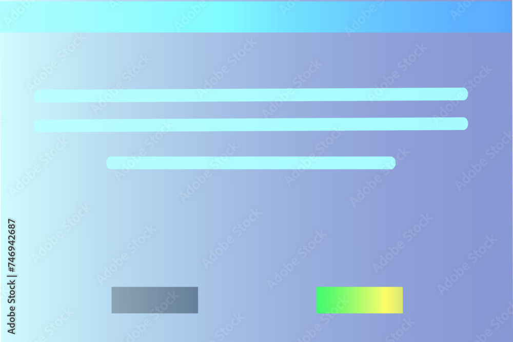 Poster isolated sign or symbol of computer splash screen.