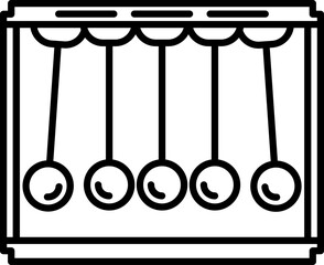 Kinetic energy icon of Newton cradle.