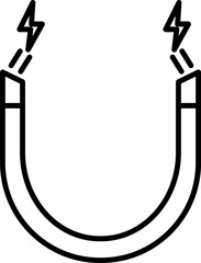 U shape magnet bar icon.