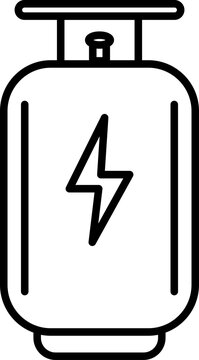recommend clip art: Gas cylinder icon with energy sign.