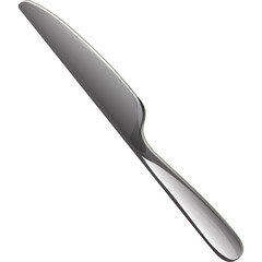 Grey knife on white background. 