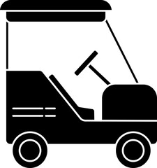 Pictogram of a golf car icon.