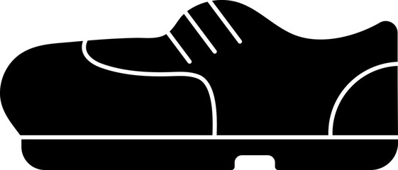 Sport shoe icon in b&w color.