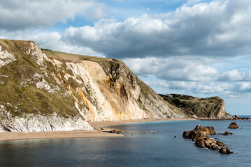 Fototapeta na wymiar View of Mupe Bay, on the Jurassic Coast, Dorset, UK