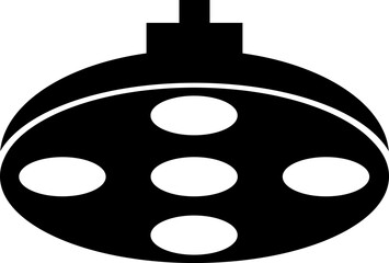 B&W surgical light in flat style. 