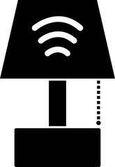 Wireless table lamp icon or symbol in flat style.