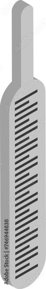 Poster thermometer icon or symbol in isometric.