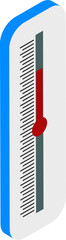 3D illustration of thermometer icon.