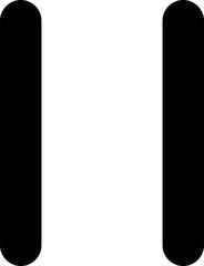 Flat style pause icon or symbol.