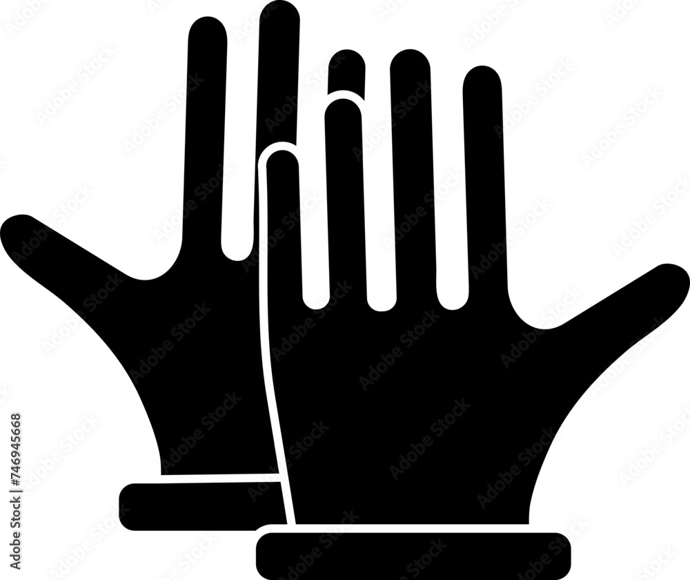 Wall mural vector illustration of gloves icon.