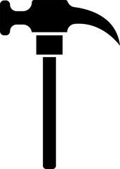 Isolated hammer icon in flat style.