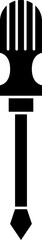 Isolated screwdriver icon in b&w color.