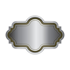 Shiny blank trophy or award shield.